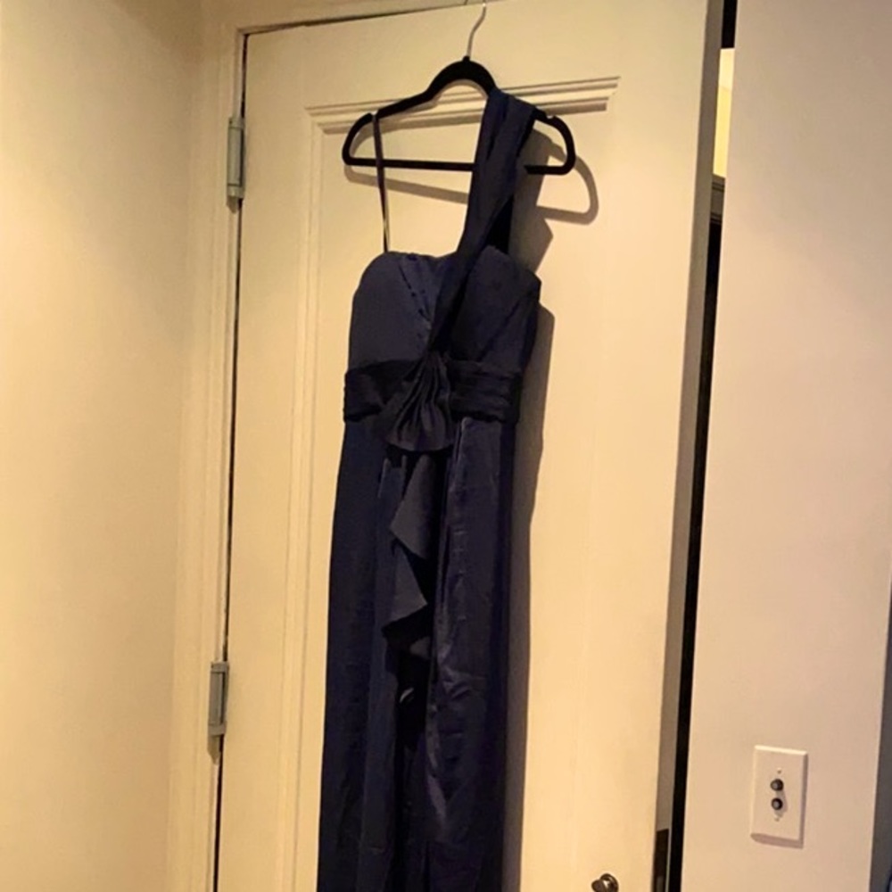 BCBG black tie gown in midnight blue